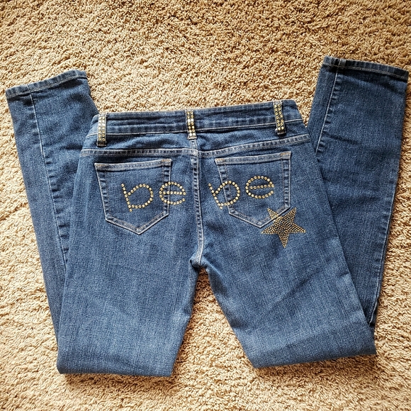 Bebe Embellished Jeans Size 30 - Picture 1 of 10